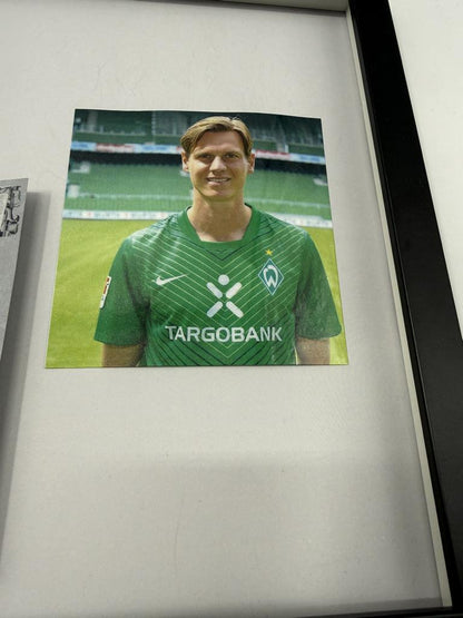 Kapitänsbinde Tim Borowski signiert im Rahmen Werder Bremen COA Fußball