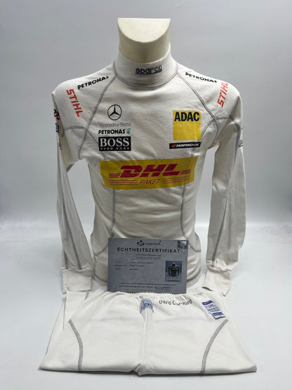 David Coulthard Formel 1 original getragene Rennunterwäsche COA