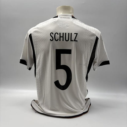 Deutschland Trikot Willi Schulz signiert Adidas DFB Authentic Version M