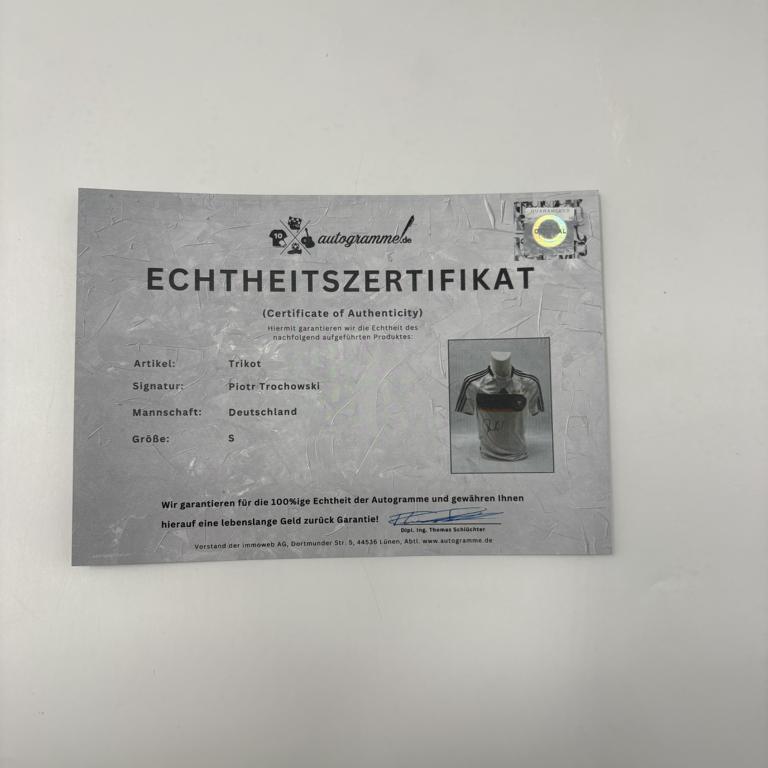 Deutschland Trikot Trochowski signiert DFB Autogramm Fußball Adidas COA  S