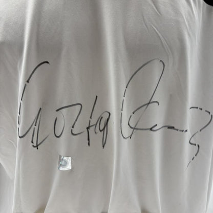 DFB Trainingsshirt Wolfgang Overath signiert COA Deutschland Autogramm XXL
