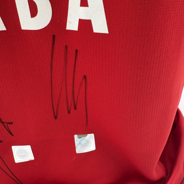 Bayern München Trikot David Alaba und Sven Ulreich signiert Adidas COA Autogramm M