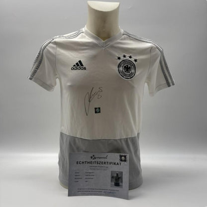 DFB Trainingsshirt Leon Goretzka signiert Adidas COA Autogramm 164