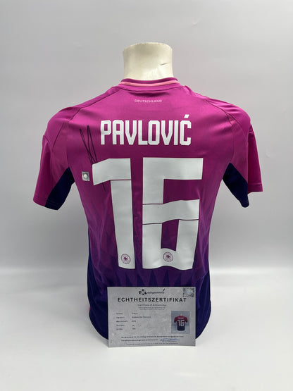 DFB jersey Aleksandar Pavlovic signed Adidas COA Germany Autograph 164