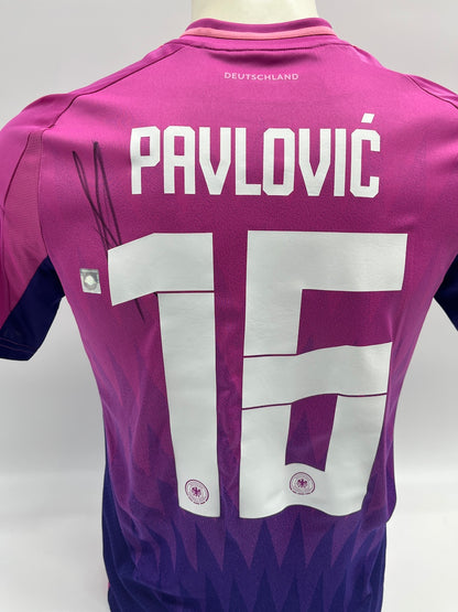 DFB jersey Aleksandar Pavlovic signed Adidas COA Germany Autograph 164