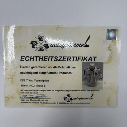 Deutschland Trikot WM 2002 Teamsigniert DFB Adidas L