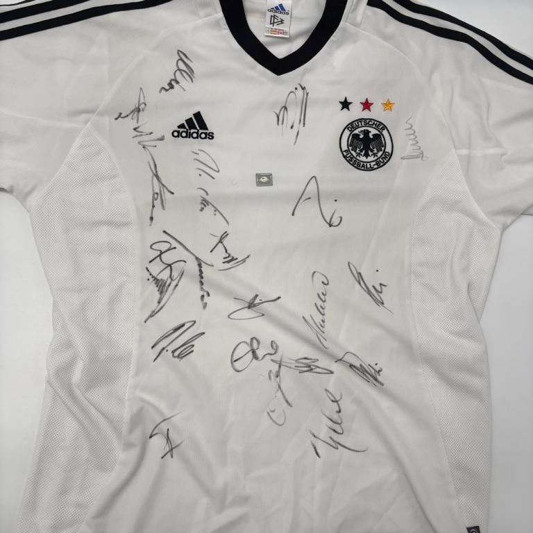 Deutschland Trikot WM 2002 Teamsigniert DFB Adidas L
