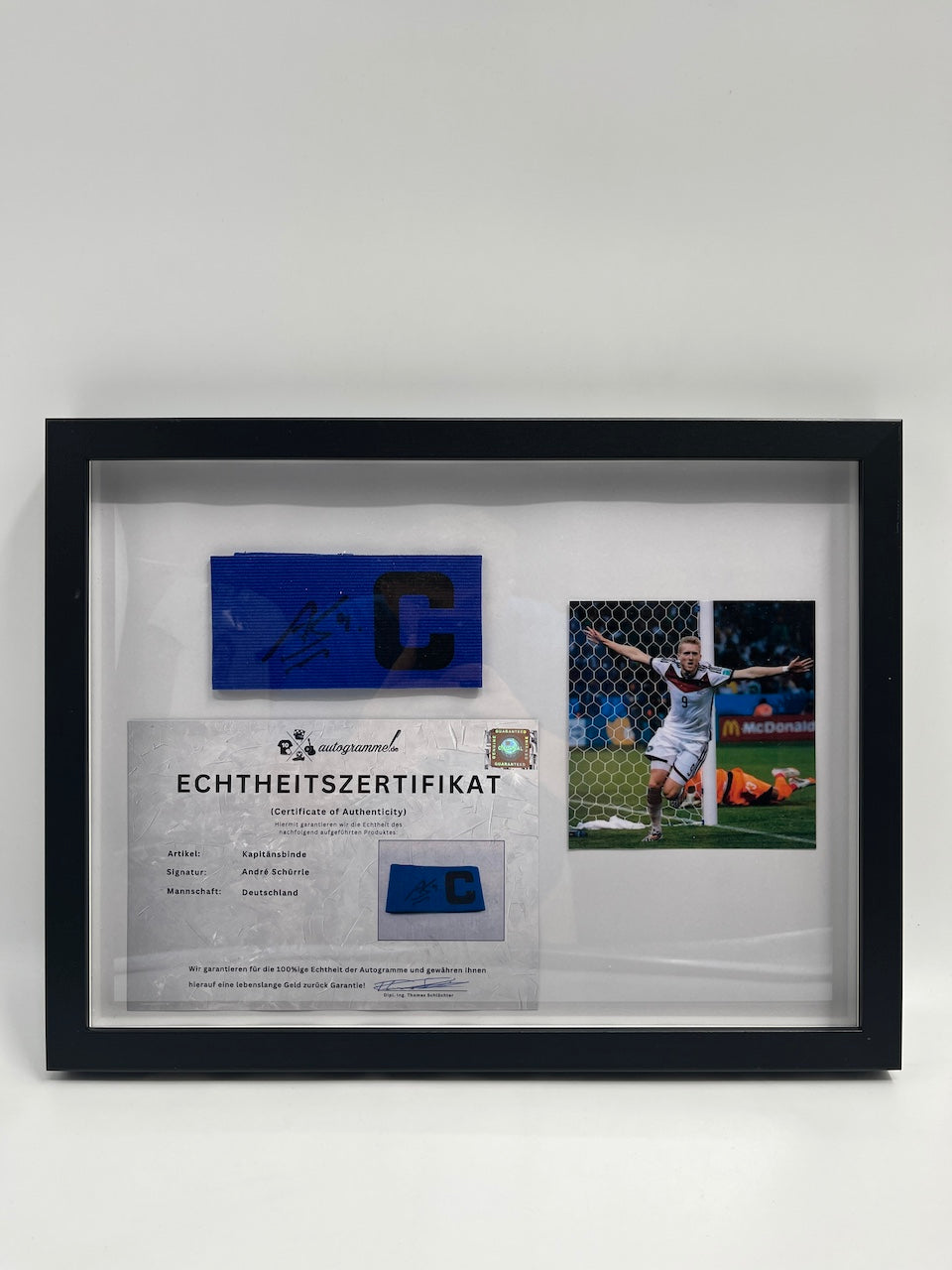 Captain's armband signed by Andre Schürrle as part of the DFB Football Autograph COA