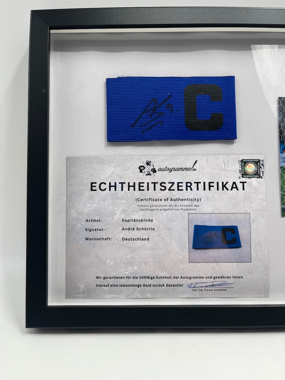 Captain's armband signed by Andre Schürrle as part of the DFB Football Autograph COA