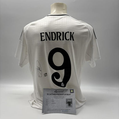 Real Madrid Trikot Endrick signiert Autogramm Adidas COA L