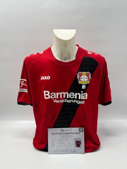 Bayer Leverkusen Trikot 2017/2018 Teamsigniert Autogramm COA Jako XXL