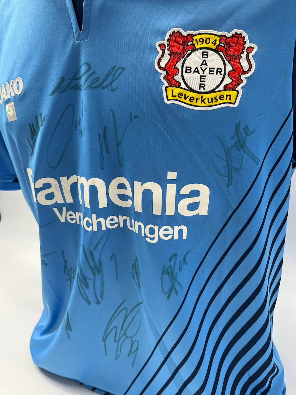 Bayer Leverkusen Trikot 2018/2019 Teamsigniert Autogramm COA Jako XL
