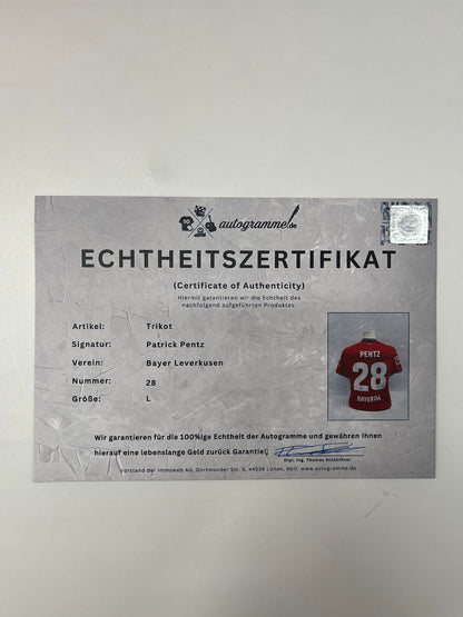 Bayer Leverkusen Trikot Patrick Pentz signiert Autogramm Bundesliga COA L