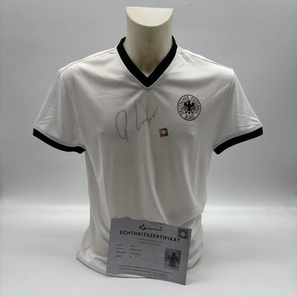 Deutschland T-Shirt Günter Netzer signiert DFB Neu Autogramm M