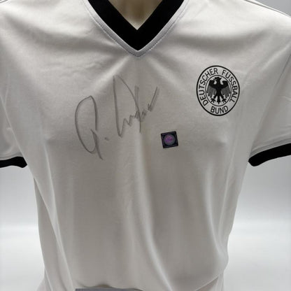 Deutschland T-Shirt Günter Netzer signiert DFB Neu Autogramm M