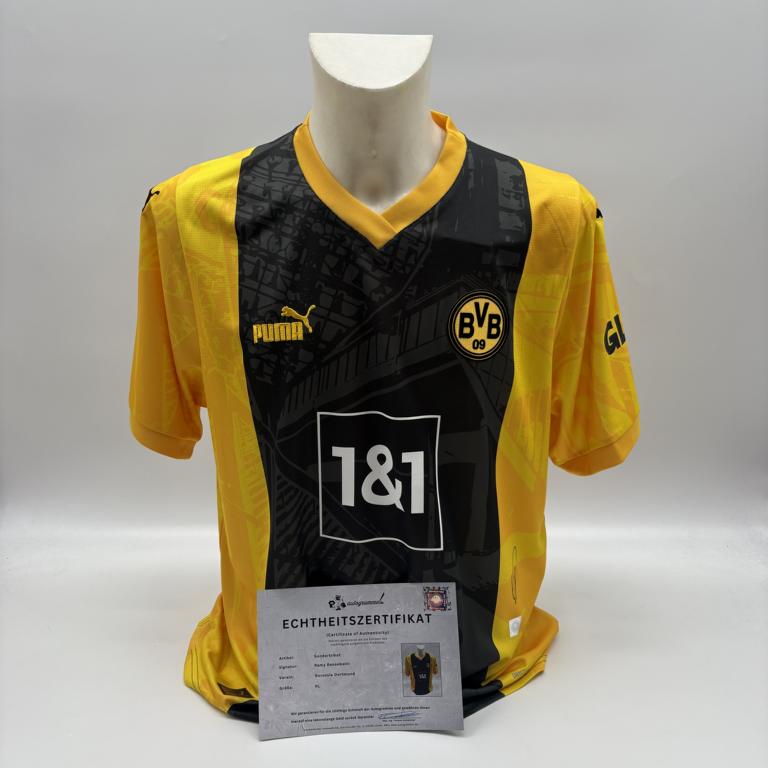 Borussia Dortmund Sondertrikot Ramy Bensebaini signiert Puma COA  Autogramm XL