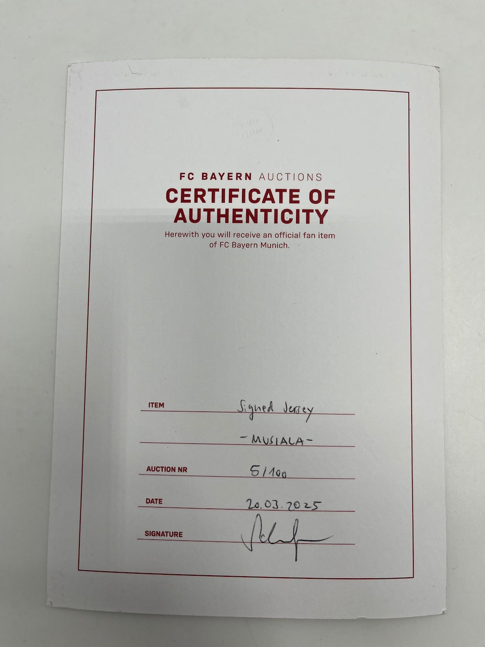 Bayern Munich jersey signed by Jamal Musiala in a COA Adidas frame