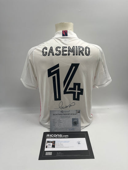 Real Madrid Trikot Casemiro signiert Autogramm Adidas COA M