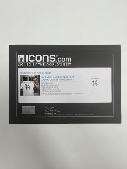 Real Madrid Trikot Casemiro signiert Autogramm Adidas COA M