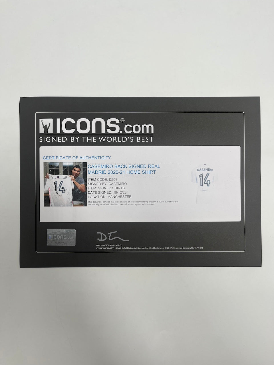 Real Madrid Trikot Casemiro signiert Autogramm Adidas COA M