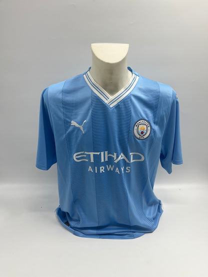 Manchester City Trikot Julian Alvarez signiert Autogramm Puma COA XL