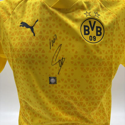 Borussia Dortmund Trainingsshirt Salih Özcan und Julian Reyerson signiert Puma COA  Autogramm M