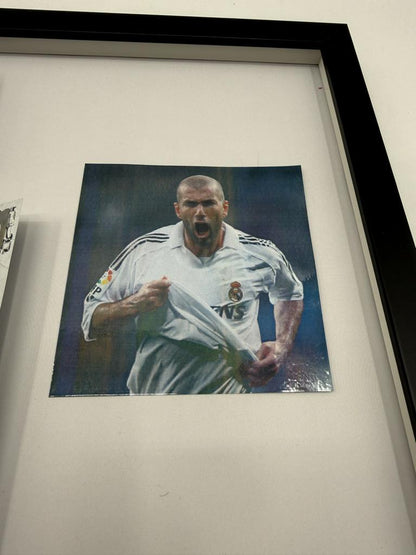 Kapitänsbinde Zinédine Zidane signiert im Rahmen Real Madrid COA Autogramm