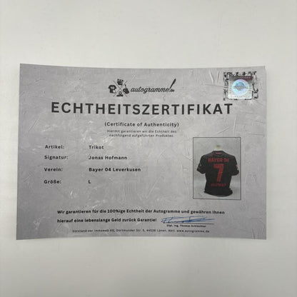 Bayer Leverkusen Trikot Jonas Hofmann signiert New Balance COA Autogramm L
