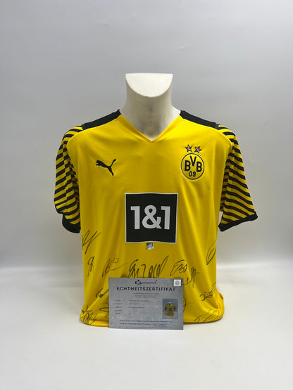 BVB Trikot 2021/2022 Teamsigniert Borussia Dortmund Bellingham Haaland Puma XL