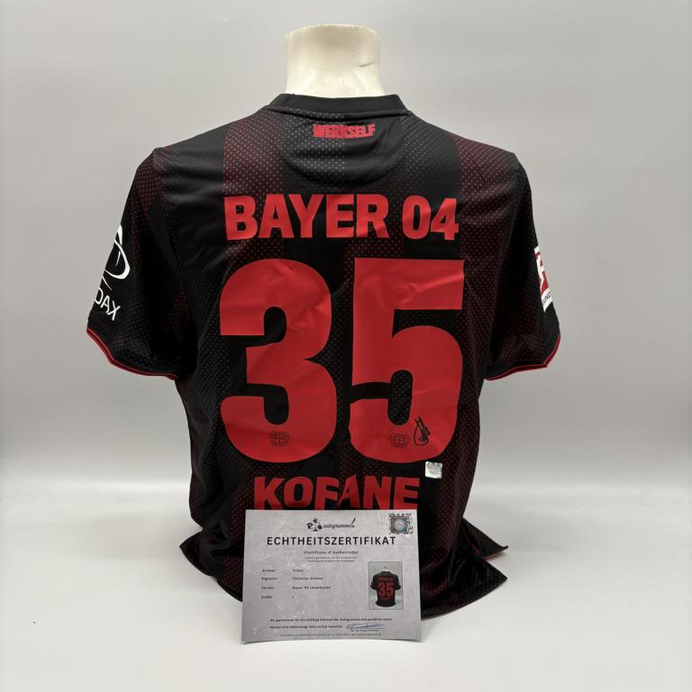 Bayer Leverkusen Trikot Christian Kofane signiert New Balance COA Autogramm L