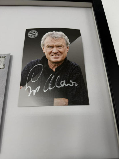 Kapitänsbinde Sepp Maier signiert im Rahmen Bayern München Fußball COA