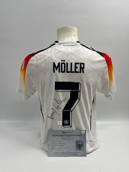 DFB Trikot Andreas Möller signiert Adidas COA Deutschland Autogramm M