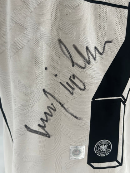 DFB Trikot Andreas Möller signiert Adidas COA Deutschland Autogramm M