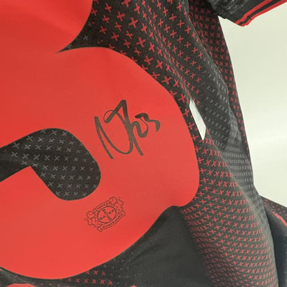 Bayer Leverkusen Trikot Nathan Tella  signiert New Balance COA Autogramm L