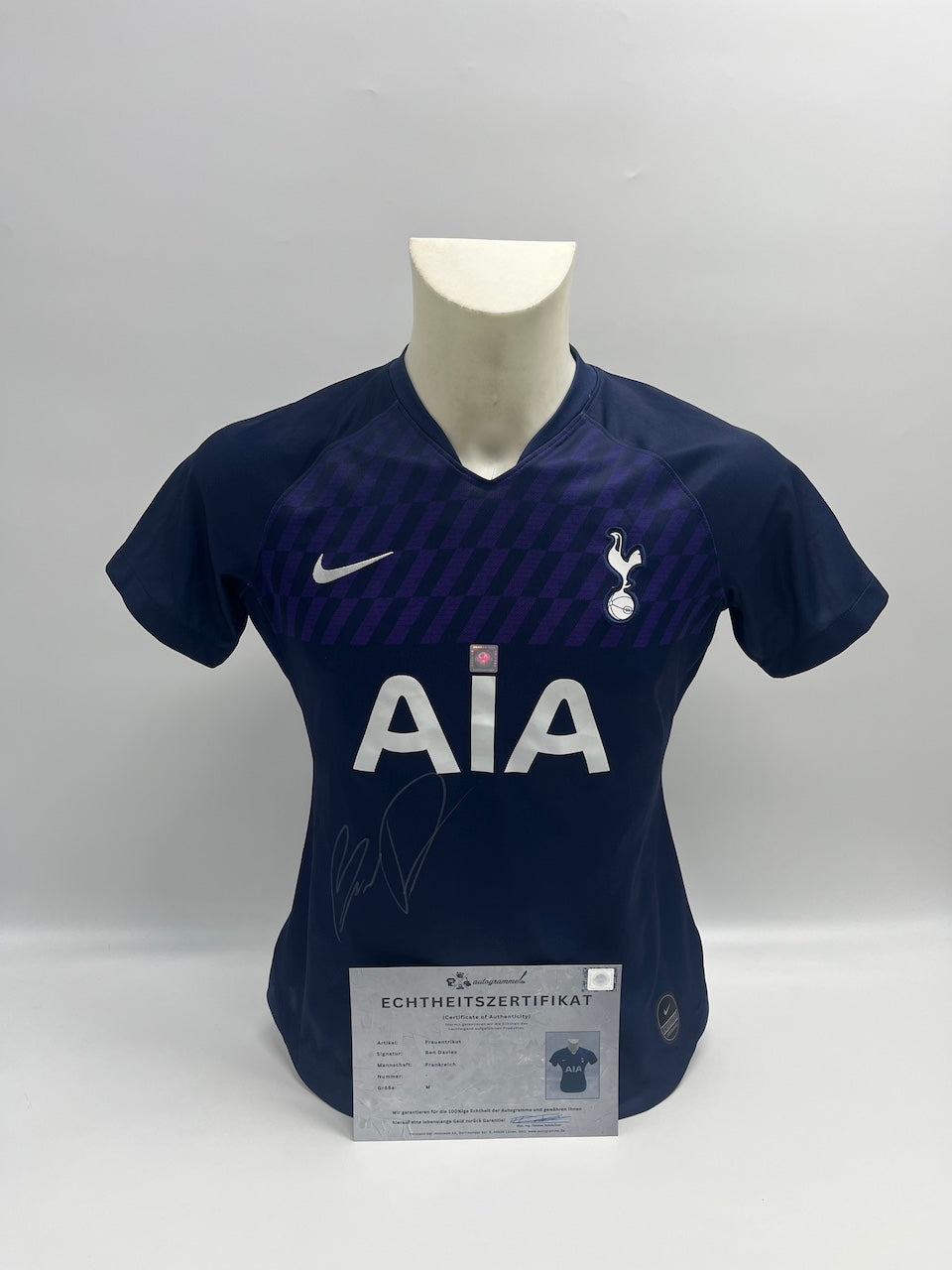Frankreich Frauentrikot Ben Davies signiert Autogramm Nike COA M