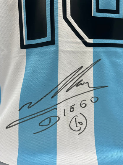 Argentinien Trikot Diego Maradona signiert Autogramm COA L