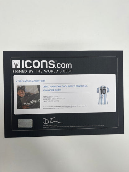 Argentinien Trikot Diego Maradona signiert Autogramm COA L