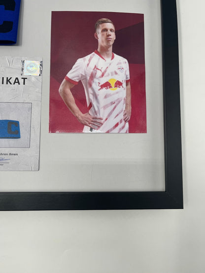 Captain's armband signed by Dani Olmo in a frame RB Leipzig autograph