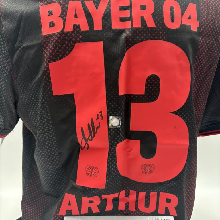 Bayer Leverkusen Trikot Arthur signiert New Balance COA Autogramm L