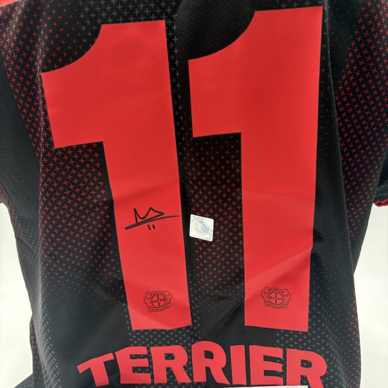 Bayer Leverkusen Trikot Martin Terrier signiert New Balance COA Autogramm L