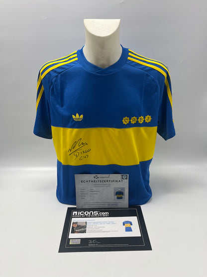 Boca Junior Trikot Diego Maradona signiert Autogramm COA L