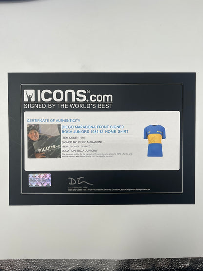 Boca Junior Trikot Diego Maradona signiert Autogramm COA L