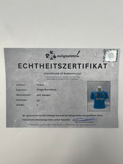 SSC Neapel Trikot Diego Maradona signiert Autogramm COA L