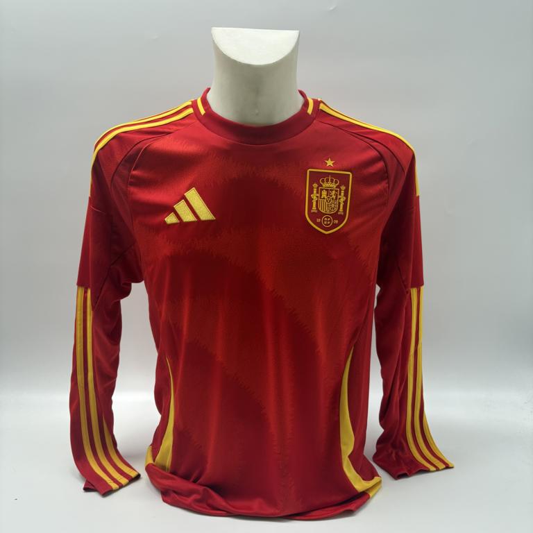Spanien Trikot langarm Rodri signiert Adidas COA Autogramm M