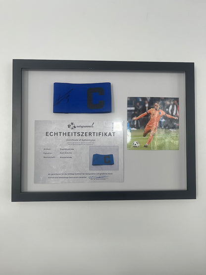 Captain's armband signed by Xavi Simons in a frame, Netherlands Autograph