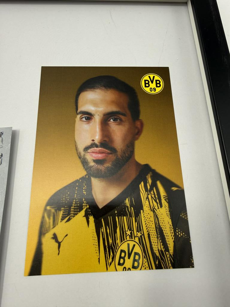 Kapitänsbinde Emre Can signiert im Rahmen Borussia Dortmund COA