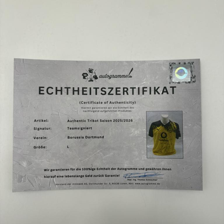 BVB Trikot 2025/2026 Teamsigniert Borussia Dortmund Puma L