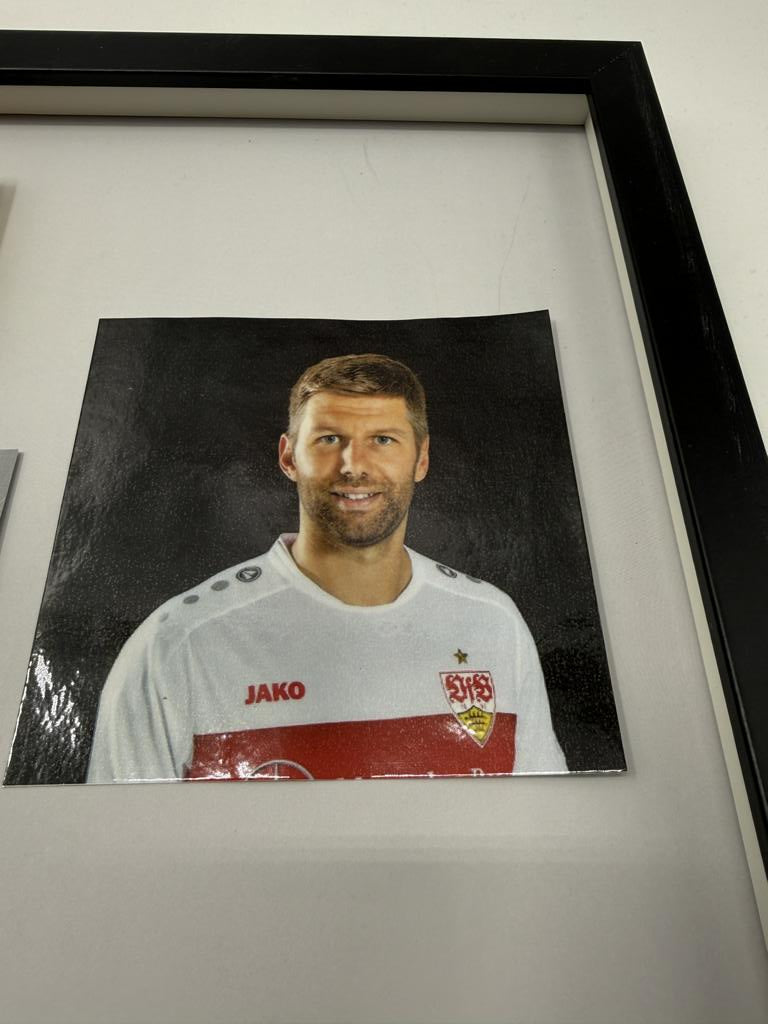 Kapitänsbinde Thomas Hitzlsperger signiert im Rahmen VFB Stuttgart Fußball COA