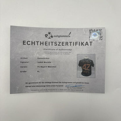 Bayern München Damentrikot Jamal Musiala signiert Autogramm Adidas COA XL