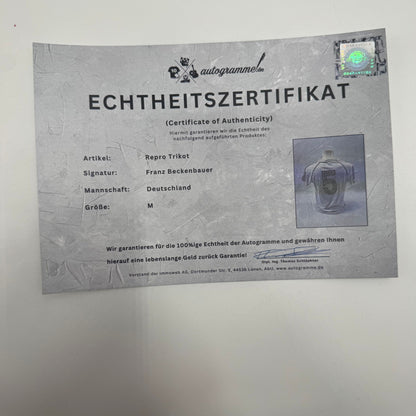DFB Repro Trikot Franz Beckenbauer signiert Adidas COA Deutschland DFB Kaiser M